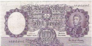 1000 PESOS

41.645.644 C

P # 274 A Banknote