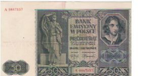 50 ZLOTYCH

A 9847157

P # 102 Banknote