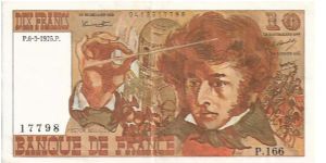 10 francs; March 6, 1975 Banknote