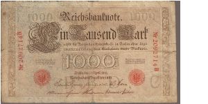 P44
1000 Mark

Red Serial Banknote