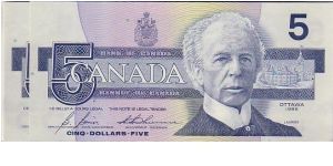 BANK OF CANADA-
$5 BIRD SERIES-
*** REPLACEMENT NOTES
PREFIX ANX Banknote