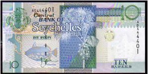 10 Rupees/Roupi
Pk 36 Banknote