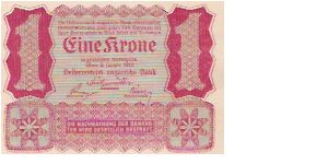 1 KRONE

2.1.1922 Banknote