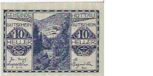 10 HELLER

8.7.1920 Banknote
