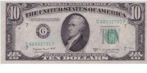 1950 C $10 CHICAGO FRN Banknote