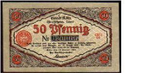 * Notgeld *__Köln
__

50 Pfenning__
Pk NL
 Banknote
