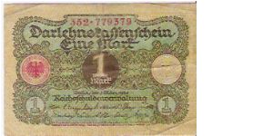 1 MARK

352-779379

20.2.1918

P # 58 Banknote