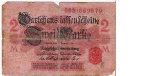 2 MARK

668-869579

12.8.1914

P # 54 Banknote