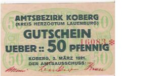 50 PFENNIG

16083*

3.3.1921 Banknote