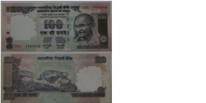 100 Rupees. YV Reddy signature. Banknote