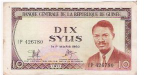 10 SYLIS

IP 426780

P # 16 Banknote