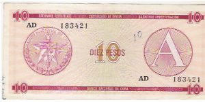 10 PESOS

AD 183421

P # FX 4 Banknote