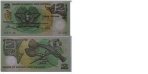 2 Kina. Commemorative for the 9th South Pacific Games. Polymer note. Banknote