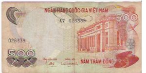 500 DONG

X7 026339

P # 28 A Banknote