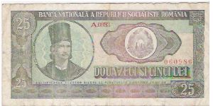 25 LEI

A.0093  060986

P # 95 A Banknote
