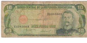 10 PESOS ORO

C 038366 H

P # 119 A Banknote