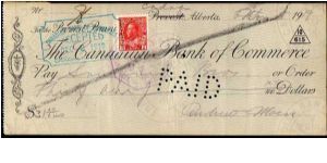*CHEQUE*
__

31 Dollars__

Pk NL__
Cadogan/Alberta__

The Canadian Bank of Commerce Banknote