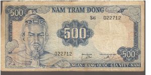 Vietnam - South

P23
500 Dong Banknote