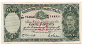 Australian 1 Pound note Banknote