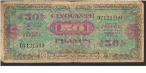 P117
50 Francs
Military Currency Banknote