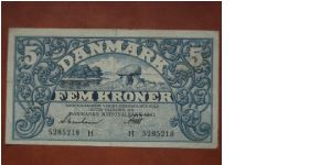 5 krone Pick 30,Denmark 5 krone Banknote