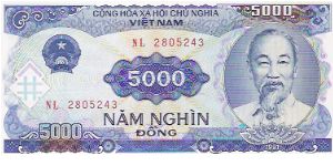 5000 DONG

NL 2805243

P # 108 A Banknote