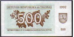 500 Talonas__
Pk 44 Banknote