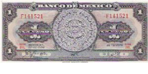 1 PESO

F 141521

SERIE BIL

22.7.1970

P # 59 I Banknote