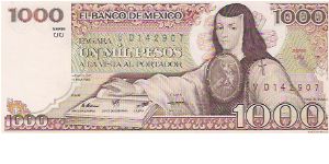 1000 PESOS

VD 142907

SERIE UU

13.5.1983

P # 80 A Banknote