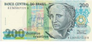 Brazil 200 Cruzeiros Banknote