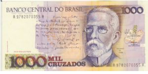 Brazil 1000 Cruzados Banknote