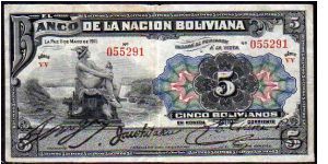 5 Pesos__

Pk 105 b__
11-May-1911__

Hand Signed
 Banknote