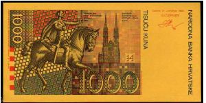 1000 Kuna__
Pk 35__

Offset Proof Print
 Banknote