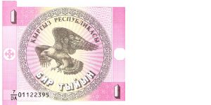 Kyrgyzstan, 1 Tyin 1992 (Bald eagle; national ornament) Banknote