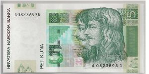 Croatia 5 Kuna 2001 P37. Banknote