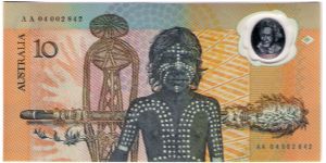 Commemorative $10 note, worlds first Polymer. Banknote