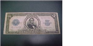 Fr. 282 - $5 silver certificate (e.g. the Porthole note) in nice VG/F. Banknote