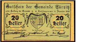 *NOTGELD*__


20 Heller__
Pk NL__

31-12-1920
 Banknote