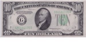 1934 D $10 CHICAGO FRN


**#1 OF 2 CONSECUTIVE** Banknote