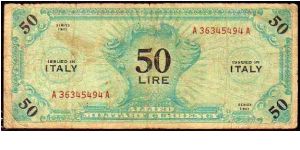 50 Lire__
Pk M14 b__

WWII - AMC__

1943 -
Series A-A
 Banknote