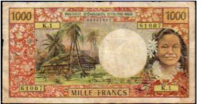 *TAHITI*__
1000 Francs__
pk# 27 a
 Banknote