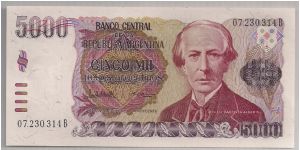 Argentina 5000 Pesos 1984 P318. Banknote