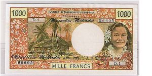 FRENCH POLYNESIA
1000 FRANCES
NEW HEBRIDES Banknote