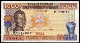 1000 Francs__

Pk 32 a__

L.01-March-1960
 Banknote