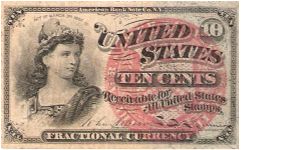 Fractional currency; 10 cents; March 3, 1863 Banknote