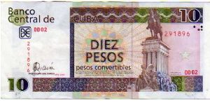 10 Pesos Convertibles__

pk# 49__

Foreign Exchange Certificate
 Banknote