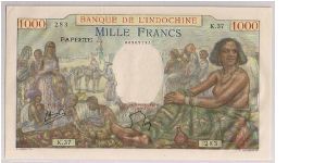 BANK OF INDO-
CHINA ,TAHITI
1000FRANCS Banknote
