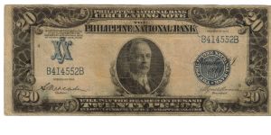 1921 20 Pesos apt.F (PNB- Circulating Note)
SN:B4145528B Banknote