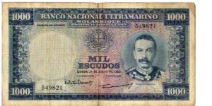 1000 Escudos__
pk# 105 a__
31-July-1953
 Banknote