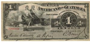 1918 1 Peso XF(Guatemala) Banknote